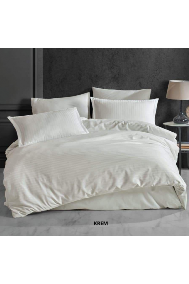 Krem Eco Saten Nevresim Takımı